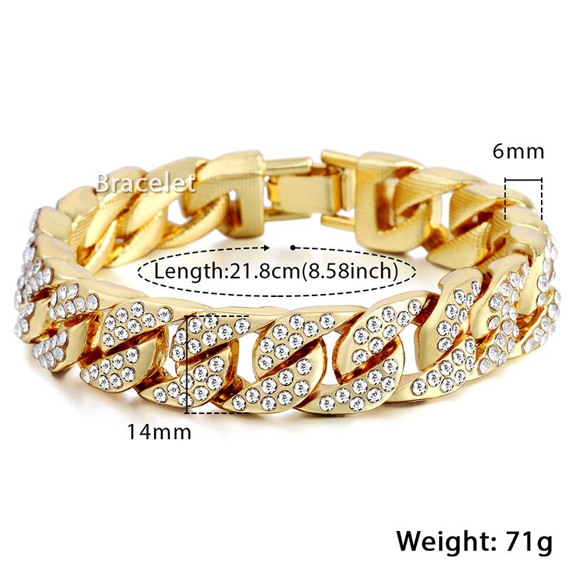 Miami Gold Curb Cuban BraceletIntroducing the Miami Gold Curb Cuban Chain Bracelet, a timeless and original piece of jewelry perfect for an elegant, sophisticated look. This beautiful bracelet isMiami Gold Curb Cuban Bracelet
