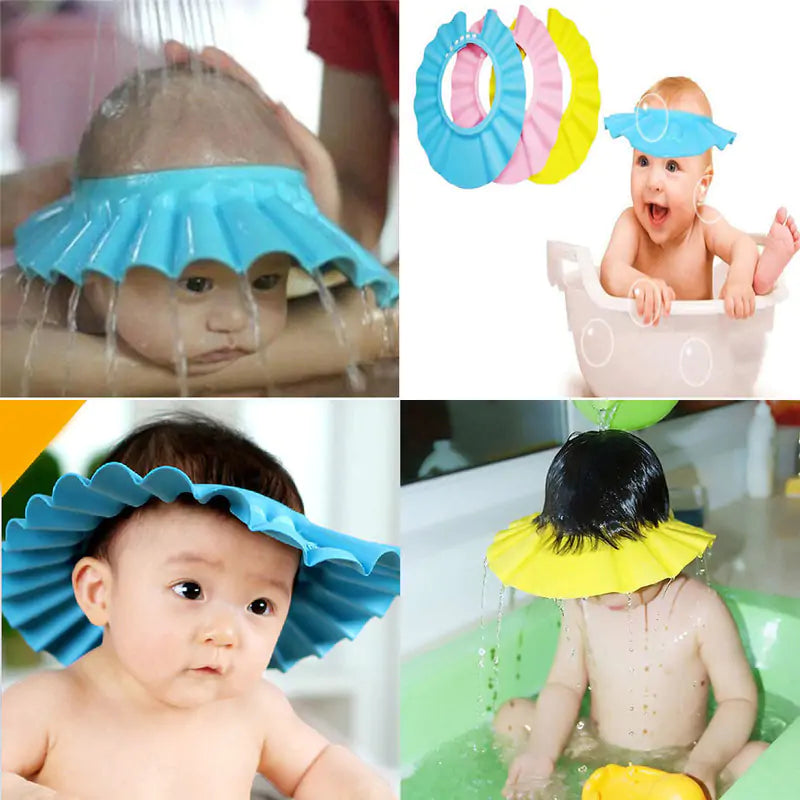 Baby Shower CapSplash-Proof Comfort:Keep your baby dry and comfortable during bath time with our Baby Shower Cap. Designed to shield their eyes and ears from water, it ensures a teBaby Shower Cap
