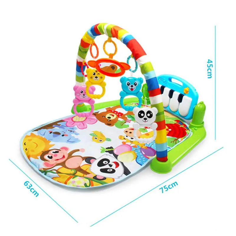 Baby Music Puzzle Play Mat: Educational Keyboard Carpet with Rack ToysIntroducing our Baby Gym Carpet—a delightful blend of comfort, entertainment, and developmental stimulation for your little one!Crafted from soft cotton and durable Baby Music Puzzle Play Mat