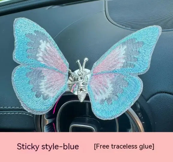Moving Embroidery Butterfly Car Accessories### Product Description: Moving Embroidery Butterfly Center Console Air Outlet Decoration – Healing Series Car Accessories**Overview:**Transform your vehicle’s interMoving Embroidery Butterfly Car Accessories