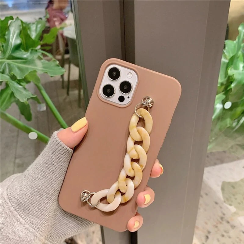 Marble Stone Wrist Chain Cases for iPhoneElegant Protection, Timeless StyleElevate your iPhone with Marble Stone Wrist Chain Cases. Combining luxurious marble aesthetics with a practical wrist chain, these Marble Stone Wrist Chain Cases