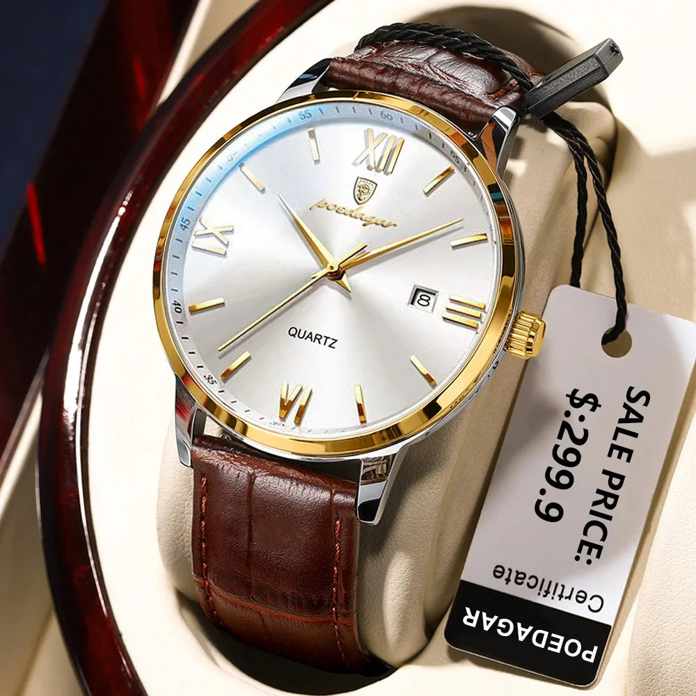 Leather Men Quartz Luxury WatchesElevate Your Style with Our Exquisite Leather Men Quartz Luxury Watches!Indulge in the epitome of sophistication and elegance with our luxurious leather men's quartzLeather Men Quartz Luxury Watches