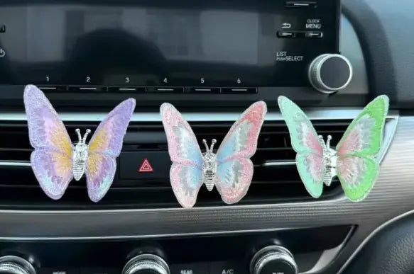 Moving Embroidery Butterfly Car Accessories### Product Description: Moving Embroidery Butterfly Center Console Air Outlet Decoration – Healing Series Car Accessories**Overview:**Transform your vehicle’s interMoving Embroidery Butterfly Car Accessories