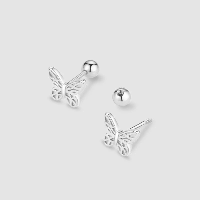 Korean 925 Silver Needle Tragus Piercing Helix Studs Earrings for WomeKorean 925 Silver Needle Tragus Piercing Helix Studs Earrings