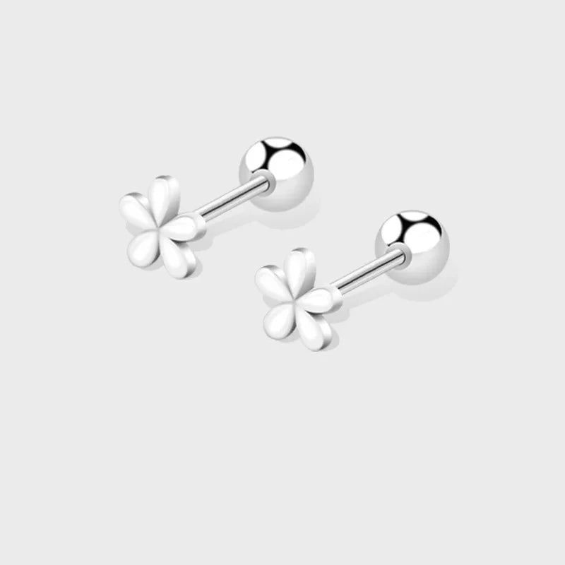 Korean 925 Silver Needle Tragus Piercing Helix Studs Earrings for WomeKorean 925 Silver Needle Tragus Piercing Helix Studs Earrings