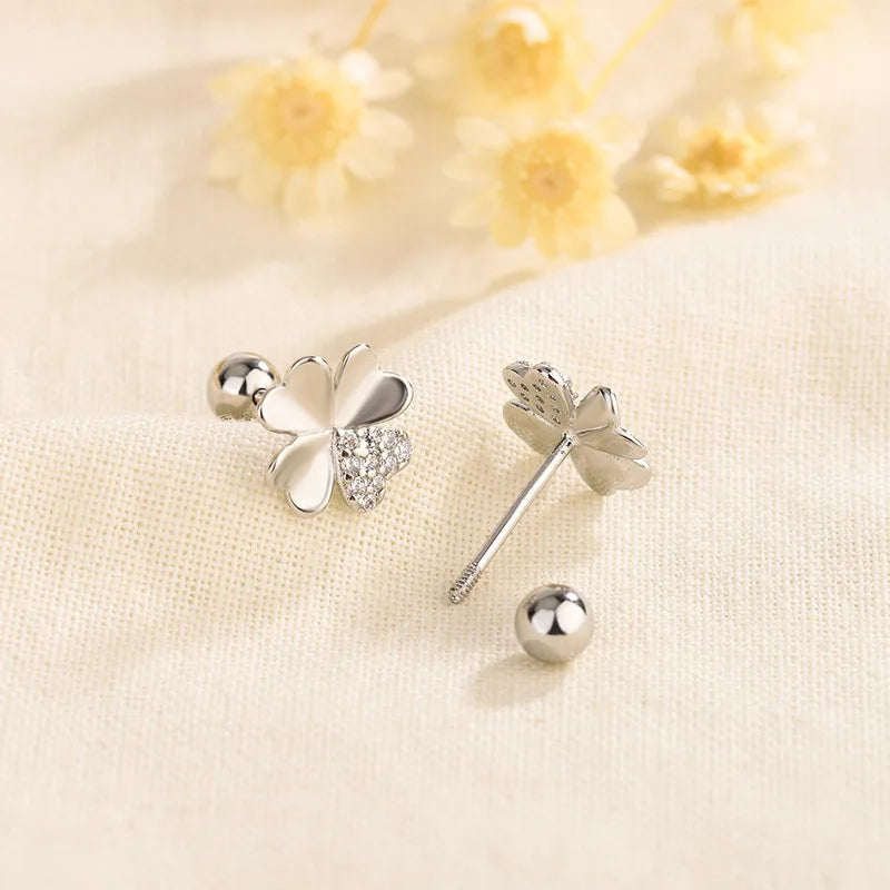 Korean 925 Silver Needle Tragus Piercing Helix Studs Earrings for WomeKorean 925 Silver Needle Tragus Piercing Helix Studs Earrings