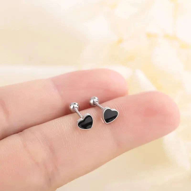 Korean 925 Silver Needle Tragus Piercing Helix Studs Earrings for WomeKorean 925 Silver Needle Tragus Piercing Helix Studs Earrings