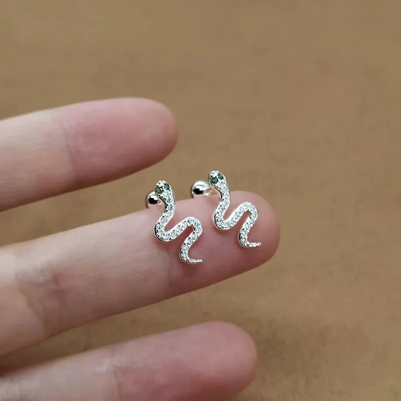 Korean 925 Silver Needle Tragus Piercing Helix Studs Earrings for WomeKorean 925 Silver Needle Tragus Piercing Helix Studs Earrings