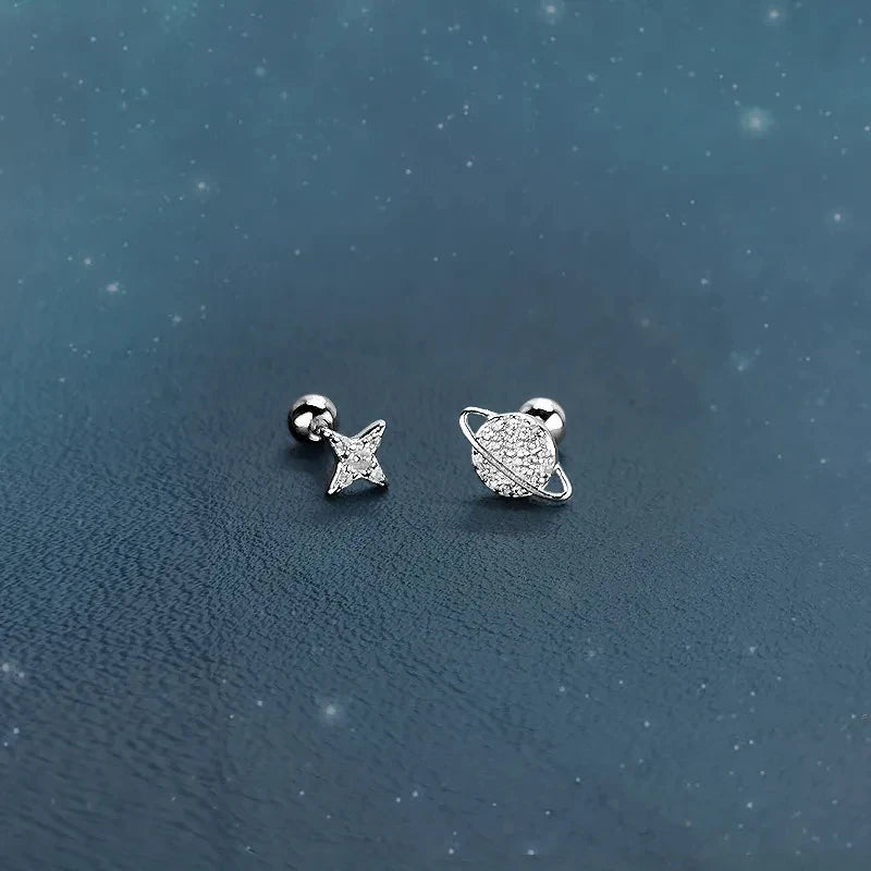 Korean 925 Silver Needle Tragus Piercing Helix Studs Earrings for WomeKorean 925 Silver Needle Tragus Piercing Helix Studs Earrings