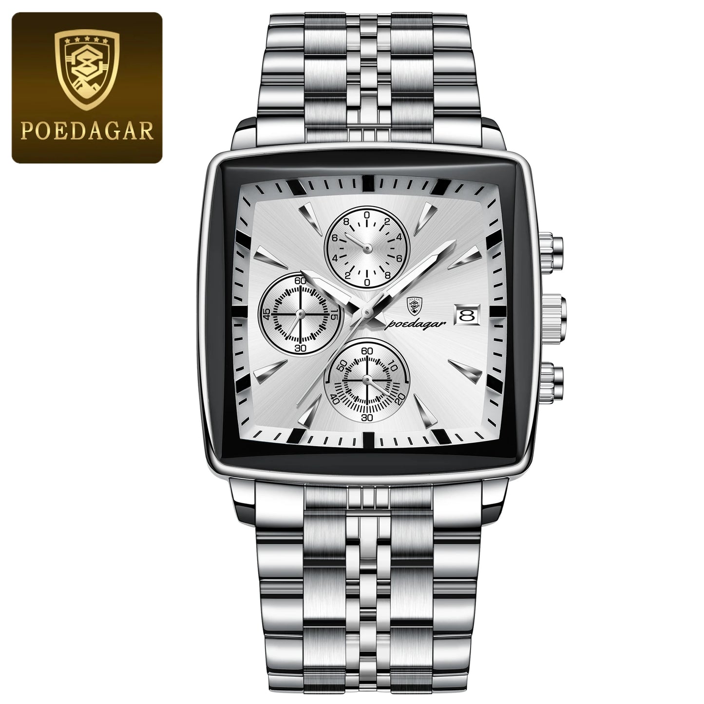POEDAGAR Luxury Square Sport Man Wristwatch Waterproof Luminous ChronoPackage Included:
1 x POEDAGAR Clock
1 x POEDAGAR Box
1 x Watchband adjust tool
1 x Watch wipe
1 x Warranty card
After-Sales Service:
If you have any questionPOEDAGAR Luxury Square Sport Man Wristwatch Waterproof Luminous Chronograph Quartz Men'