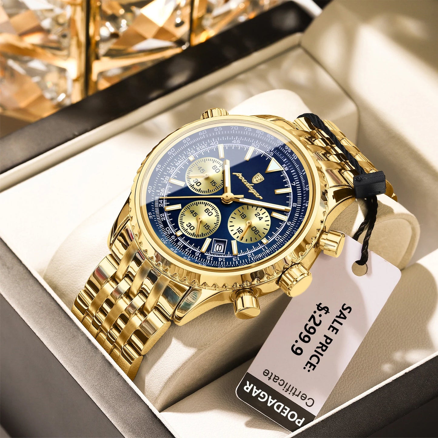 POEDAGAR Luxury Military Watch for Men Waterproof Luminous Date ChronoPackage Included:
1 x POEDAGAR Clock
1 x POEDAGAR Box
1 x Watchband adjust tool
1 x Watch wipe
1 x Warranty card
After-Sales Service:
If you have any questionMen Waterproof Luminous Date Chronograph Man Watch Sport Quartz Stainless Steel Men'
