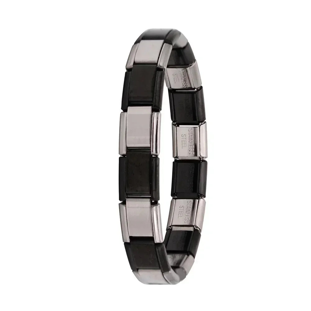 Hapiship New Women's Jewelry 9mm Width Itanlian Elastic Charm Bracelet* Brand:Hapiship
* Make a Happy Bracelet !Jewelry 9mm Width Itanlian Elastic Charm Bracelet Fashion Stainless Steel Bangle ST-