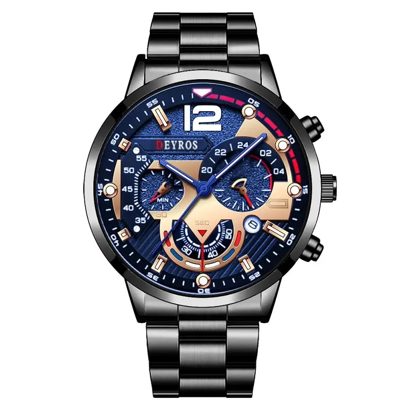 Fashion Mens Stainless Steel Watches Luxury Quartz Wristwatch Calendar• Stainless Steel Case :Crafted from durable stainless steel, this watch offers a sleek and modern look, perfect for any business or casual occasion.
• Quartz MoFashion Mens Stainless Steel Watches Luxury Quartz Wristwatch Calendar Luminous Clock Men Business Casual Watch Reloj Hombre