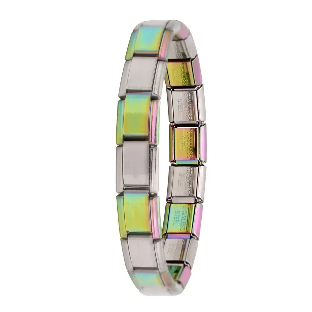 Hapiship New Women's Jewelry 9mm Width Itanlian Elastic Charm Bracelet* Brand:Hapiship
* Make a Happy Bracelet !Jewelry 9mm Width Itanlian Elastic Charm Bracelet Fashion Stainless Steel Bangle ST-