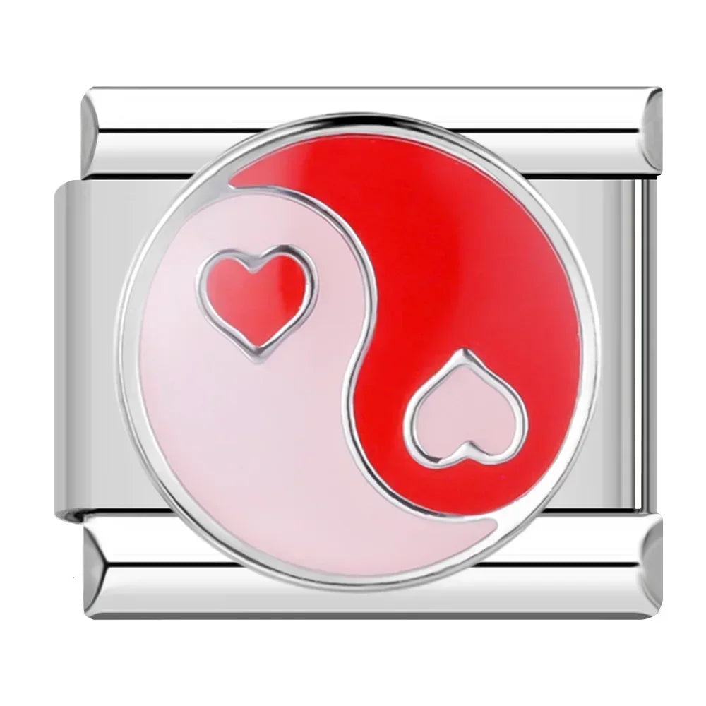 Hapiship Romantic Colour Heart Star Flwoer Tai Chi Italian Charm Links* Brand:Hapiship
* Make a Happy Bracelet !Hapiship Romantic Colour Heart Star Flwoer Tai Chi Italian Charm Links Fit 9mm Stainless Steel Bracelet Jewelry DIY Making DJ597