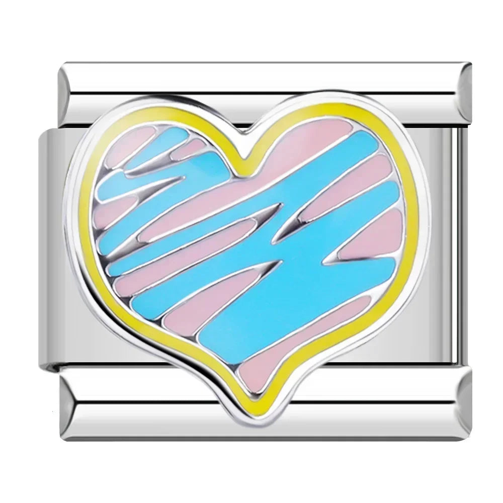 Hapiship Romantic Colour Heart Star Flwoer Tai Chi Italian Charm Links* Brand:Hapiship
* Make a Happy Bracelet !Hapiship Romantic Colour Heart Star Flwoer Tai Chi Italian Charm Links Fit 9mm Stainless Steel Bracelet Jewelry DIY Making DJ597