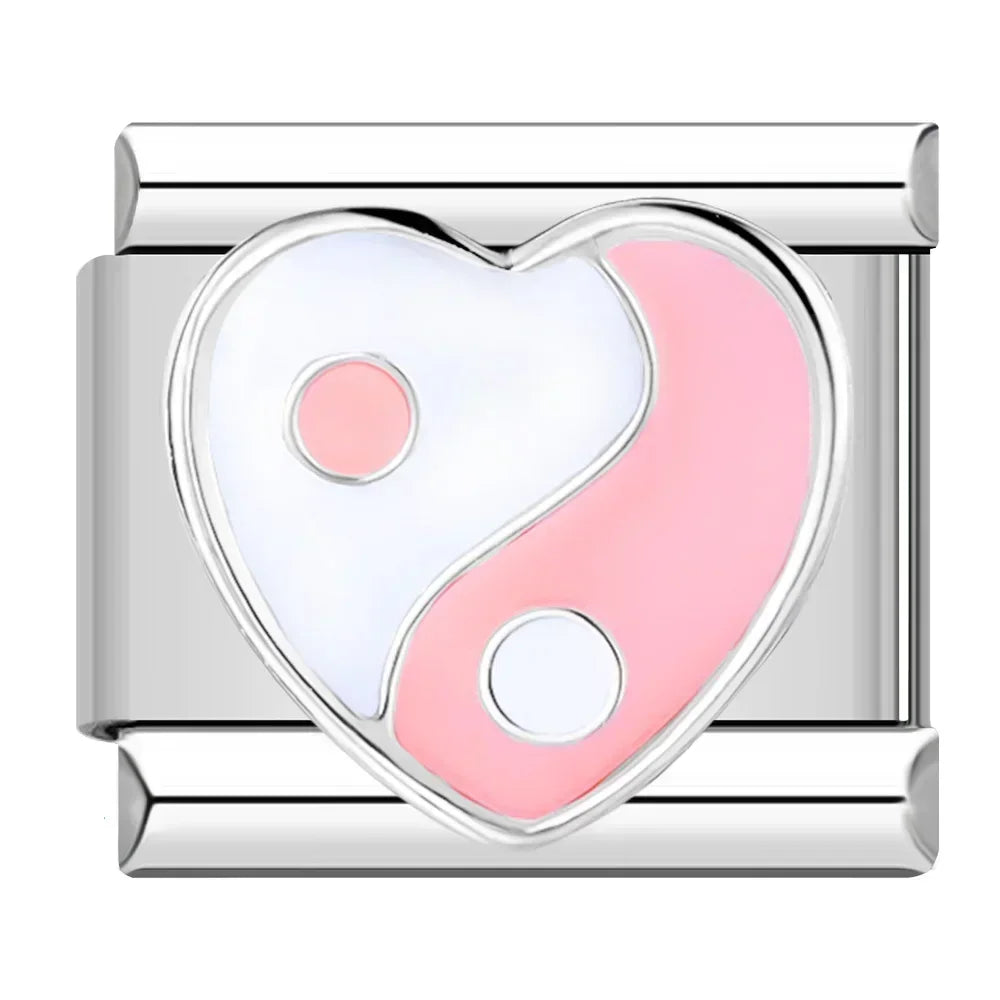 Hapiship Romantic Colour Heart Star Flwoer Tai Chi Italian Charm Links* Brand:Hapiship
* Make a Happy Bracelet !Hapiship Romantic Colour Heart Star Flwoer Tai Chi Italian Charm Links Fit 9mm Stainless Steel Bracelet Jewelry DIY Making DJ597
