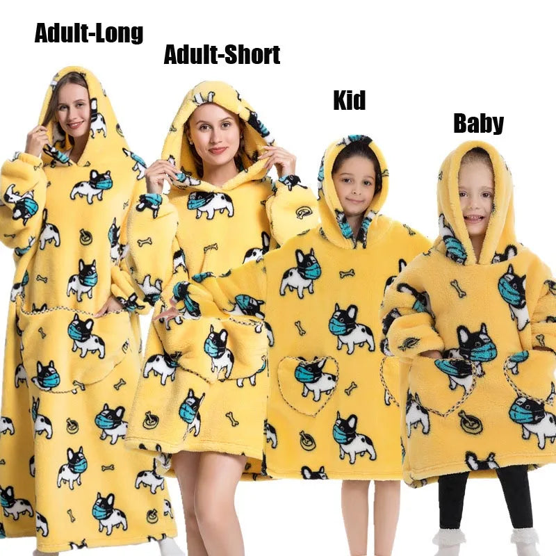 Winter Hoodies Sweatshirt Women Men Pullover Fleece Giant TV OversizedFeatures:
1.The dimenions of the wearable blanket is oversize that means very fit to anyone. Adults, teenage boys and girls can wear it easily.
2.Perfect and coWinter Hoodies Sweatshirt Women Men Pullover Fleece Giant TV Oversized Blanket