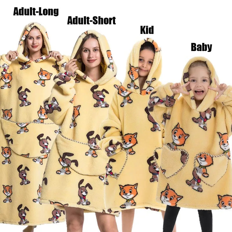 Winter Hoodies Sweatshirt Women Men Pullover Fleece Giant TV OversizedFeatures:
1.The dimenions of the wearable blanket is oversize that means very fit to anyone. Adults, teenage boys and girls can wear it easily.
2.Perfect and coWinter Hoodies Sweatshirt Women Men Pullover Fleece Giant TV Oversized Blanket