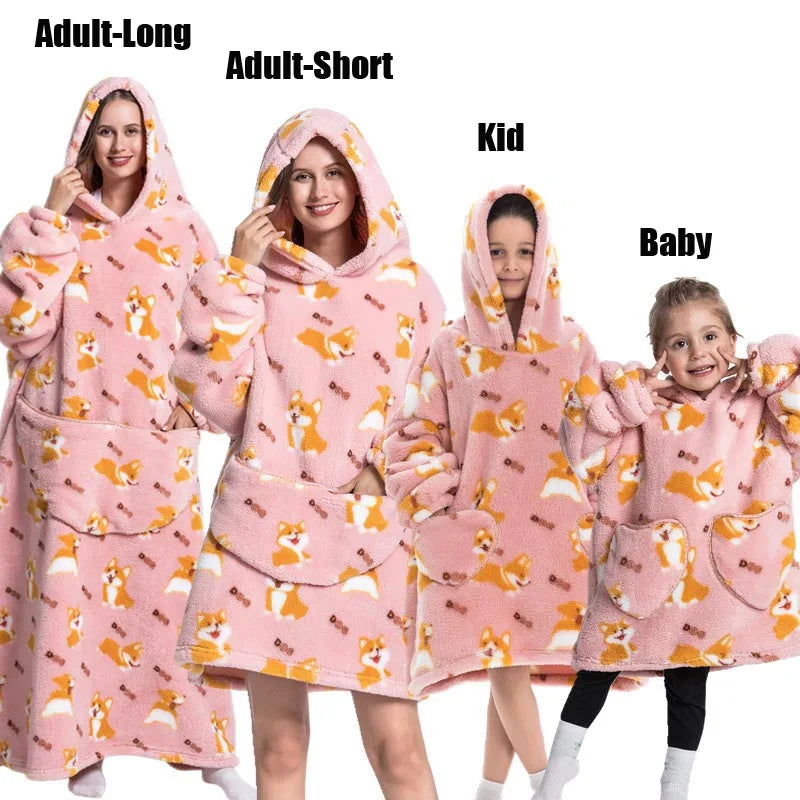 Winter Hoodies Sweatshirt Women Men Pullover Fleece Giant TV OversizedFeatures:
1.The dimenions of the wearable blanket is oversize that means very fit to anyone. Adults, teenage boys and girls can wear it easily.
2.Perfect and coWinter Hoodies Sweatshirt Women Men Pullover Fleece Giant TV Oversized Blanket