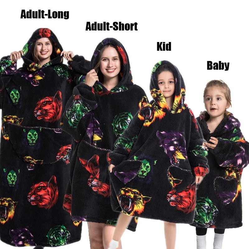 Winter Hoodies Sweatshirt Women Men Pullover Fleece Giant TV OversizedFeatures:
1.The dimenions of the wearable blanket is oversize that means very fit to anyone. Adults, teenage boys and girls can wear it easily.
2.Perfect and coWinter Hoodies Sweatshirt Women Men Pullover Fleece Giant TV Oversized Blanket