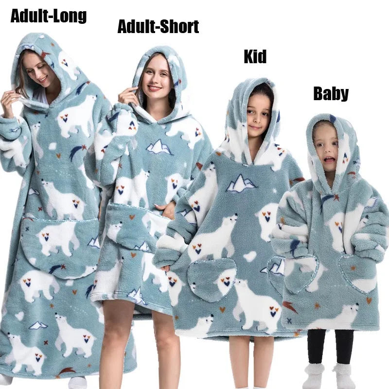 Winter Hoodies Sweatshirt Women Men Pullover Fleece Giant TV OversizedFeatures:
1.The dimenions of the wearable blanket is oversize that means very fit to anyone. Adults, teenage boys and girls can wear it easily.
2.Perfect and coWinter Hoodies Sweatshirt Women Men Pullover Fleece Giant TV Oversized Blanket