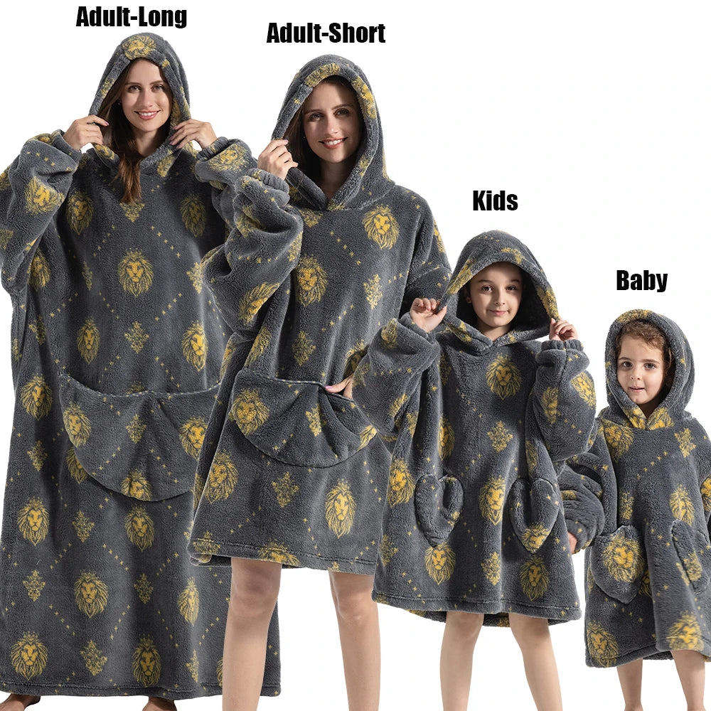 Winter Hoodies Sweatshirt Women Men Pullover Fleece Giant TV OversizedFeatures:
1.The dimenions of the wearable blanket is oversize that means very fit to anyone. Adults, teenage boys and girls can wear it easily.
2.Perfect and coWinter Hoodies Sweatshirt Women Men Pullover Fleece Giant TV Oversized Blanket