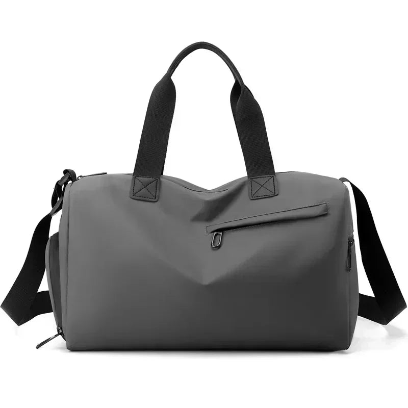 Zippered large capacity Oxford travel bag with thickened fabric, high capacity, waterproof design, ideal for fitness and sports.