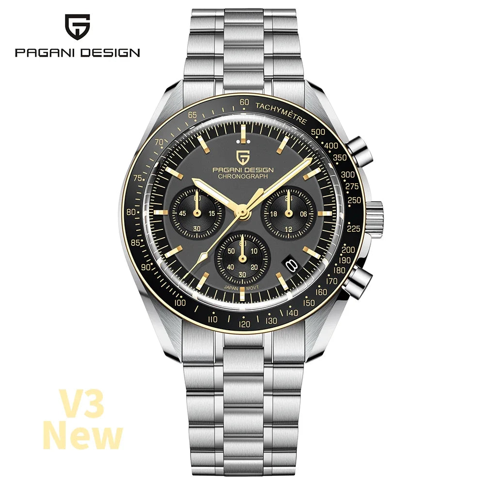 PAGANI DESIGN 2024 New Men's Watches Top Luxury Quartz Watch For Men A**Newly added AR coated sapphire glas s**
PAGANI DESIGN Moon Watch: PAGANI DESIGN presents the new Moonwatch, a watch that not only gives you the feeling Men Auto Date Speed Chronograph AR Sapphire Mirror Wrist watch