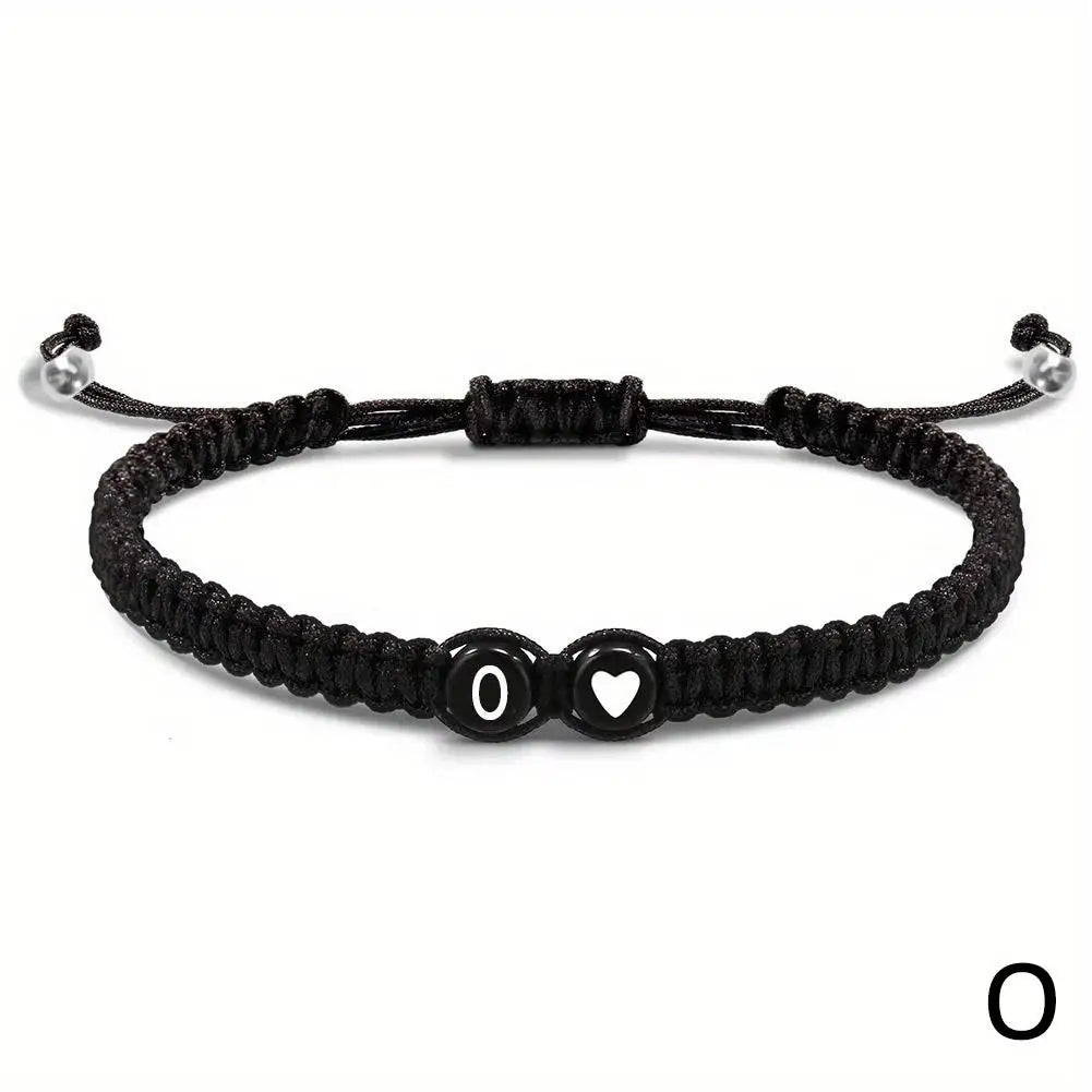 26 Letters Initial Heart Bracelets Handmade Adjustable A-Z Name BraideProduct Description:
1. Product name: 26 letters bracelet
2. Chain length: 17.5+6cm (6.89+2.36in),
3. Product color: black
4. Product material: rope
Features:
1.Thi26 Letters Initial Heart Bracelets Handmade Adjustable