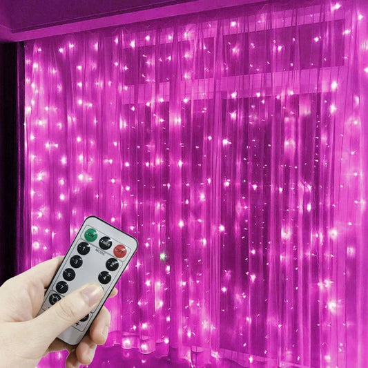 1 Pack LED Curtain Lights with USB 8 Mode remote
specifications:
Item Name: LED Curtain Light 
Material: Plastic+Silver Wire
Size: 3*1 M / 3*2 M / 3*3 M / 4*2M / 4*3M / 6*1M / 6*2M / 6*3M