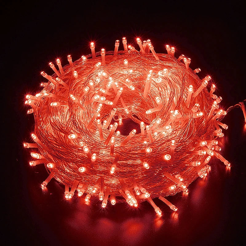 10M 100LEDs LED String Light AC 220V 110V Festoon Lamps Waterproof OutSpecification:
LED color: Red/Green/Blue/White/Warm White/RGB/Pink/Purple
LED quantity: 10m/100LEDs
Input voltage: 220V 110V
Plug standard: EU/US Plug
String Light 10M 100LEDs LED String Light AC 220V 110V Festoon Lamps Waterproof Outdoor Garland Party Holiday Christmas Wedding Decoration