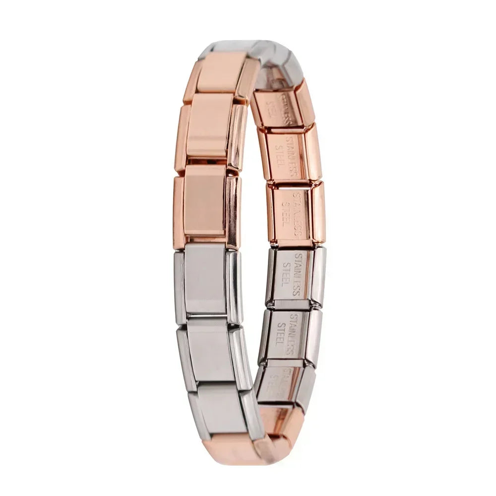 Hapiship New Women's Jewelry 9mm Width Itanlian Elastic Charm Bracelet* Brand:Hapiship
* Make a Happy Bracelet !Jewelry 9mm Width Itanlian Elastic Charm Bracelet Fashion Stainless Steel Bangle ST-