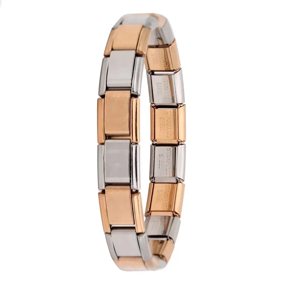 Hapiship New Women's Jewelry 9mm Width Itanlian Elastic Charm Bracelet* Brand:Hapiship
* Make a Happy Bracelet !Jewelry 9mm Width Itanlian Elastic Charm Bracelet Fashion Stainless Steel Bangle ST-
