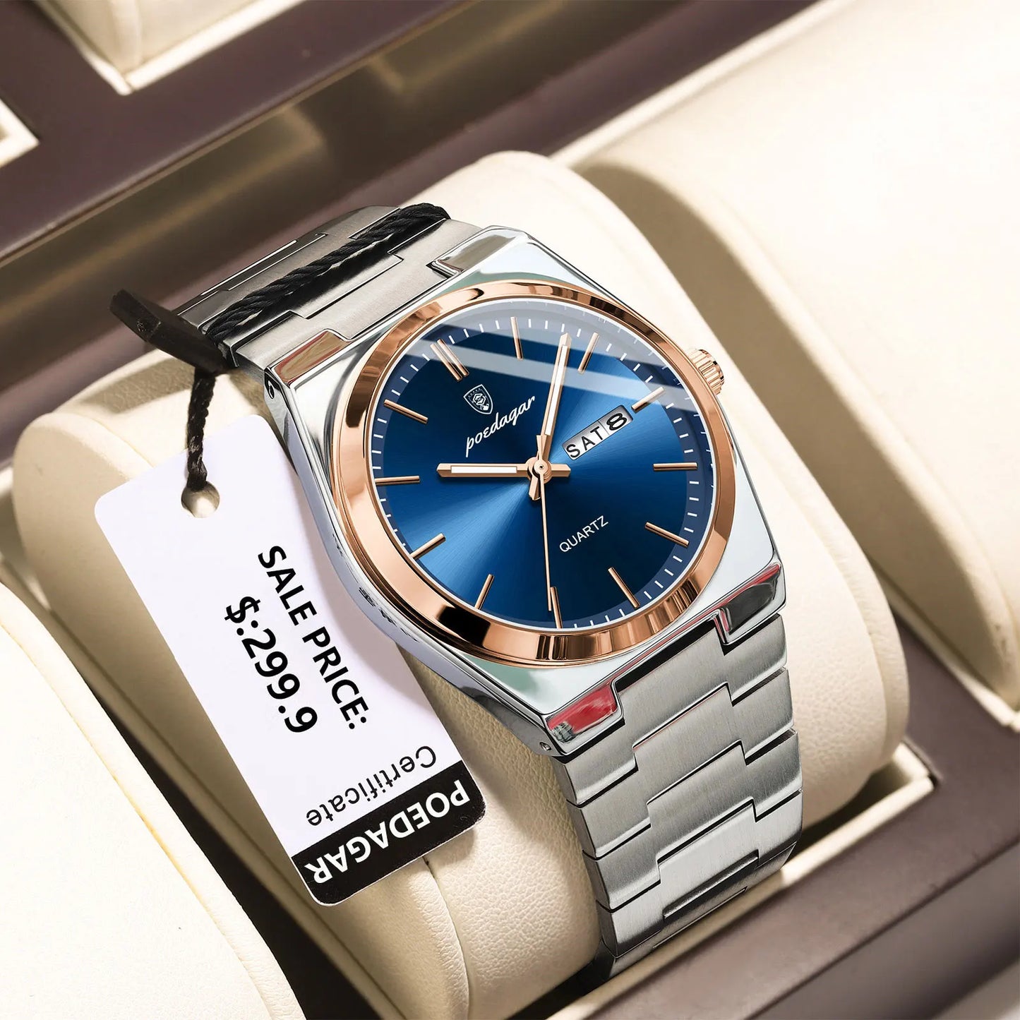 POEDAGAR Luxury Watch For Man Waterproof Luminous Date Week Stainless Package Included:
1 x POEDAGAR Clock
1 x POEDAGAR Box
1 x Watchband adjust tool
1 x Watch wipe
1 x Warranty card
After-Sales Service:
If you have any questMan Waterproof Luminous Date Week Stainless Steel Men Watch Casual Quartz Men'