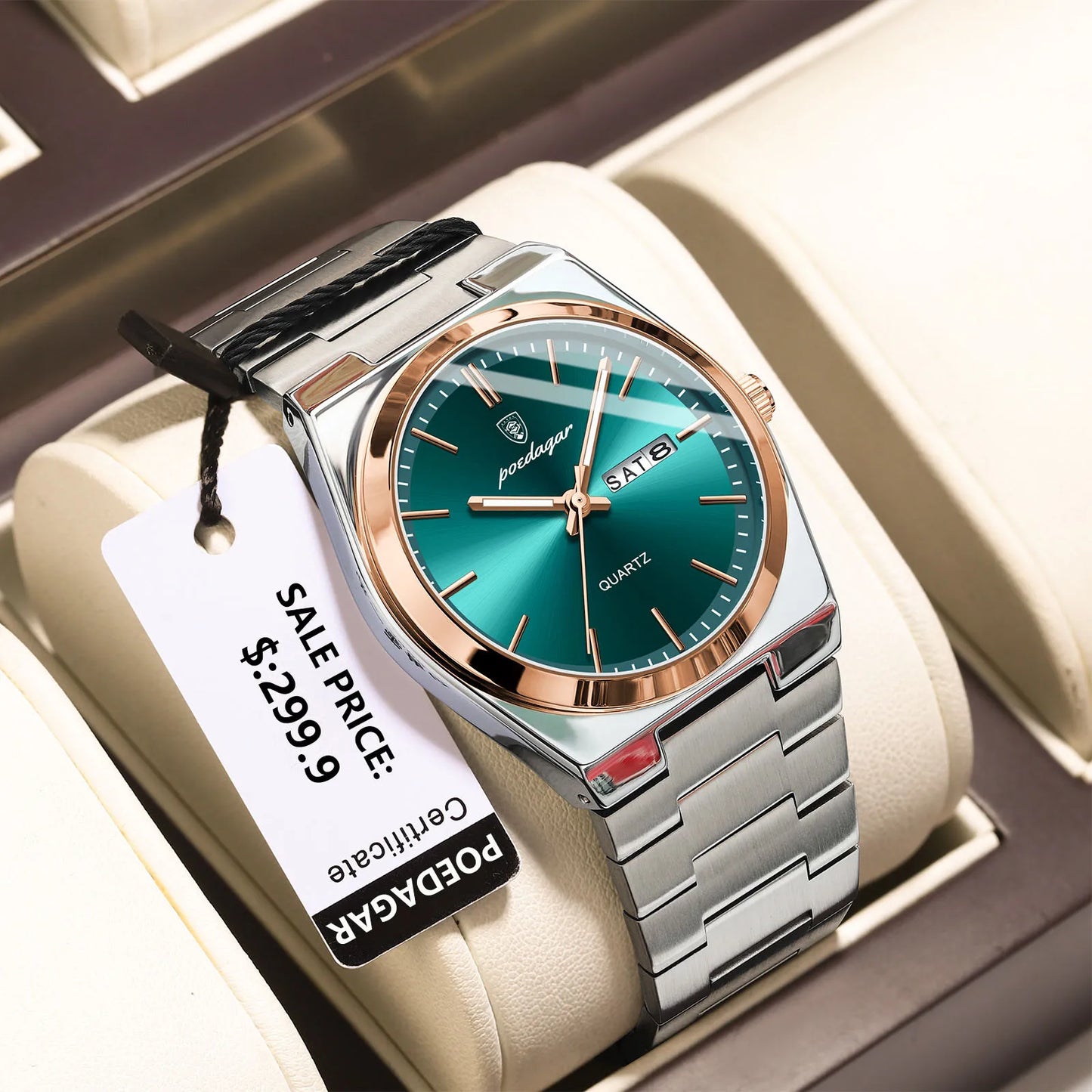 POEDAGAR Luxury Watch For Man Waterproof Luminous Date Week Stainless Package Included:
1 x POEDAGAR Clock
1 x POEDAGAR Box
1 x Watchband adjust tool
1 x Watch wipe
1 x Warranty card
After-Sales Service:
If you have any questMan Waterproof Luminous Date Week Stainless Steel Men Watch Casual Quartz Men'