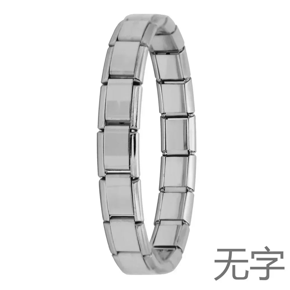 Hapiship New Women's Jewelry 9mm Width Itanlian Elastic Charm Bracelet* Brand:Hapiship
* Make a Happy Bracelet !Jewelry 9mm Width Itanlian Elastic Charm Bracelet Fashion Stainless Steel Bangle ST-