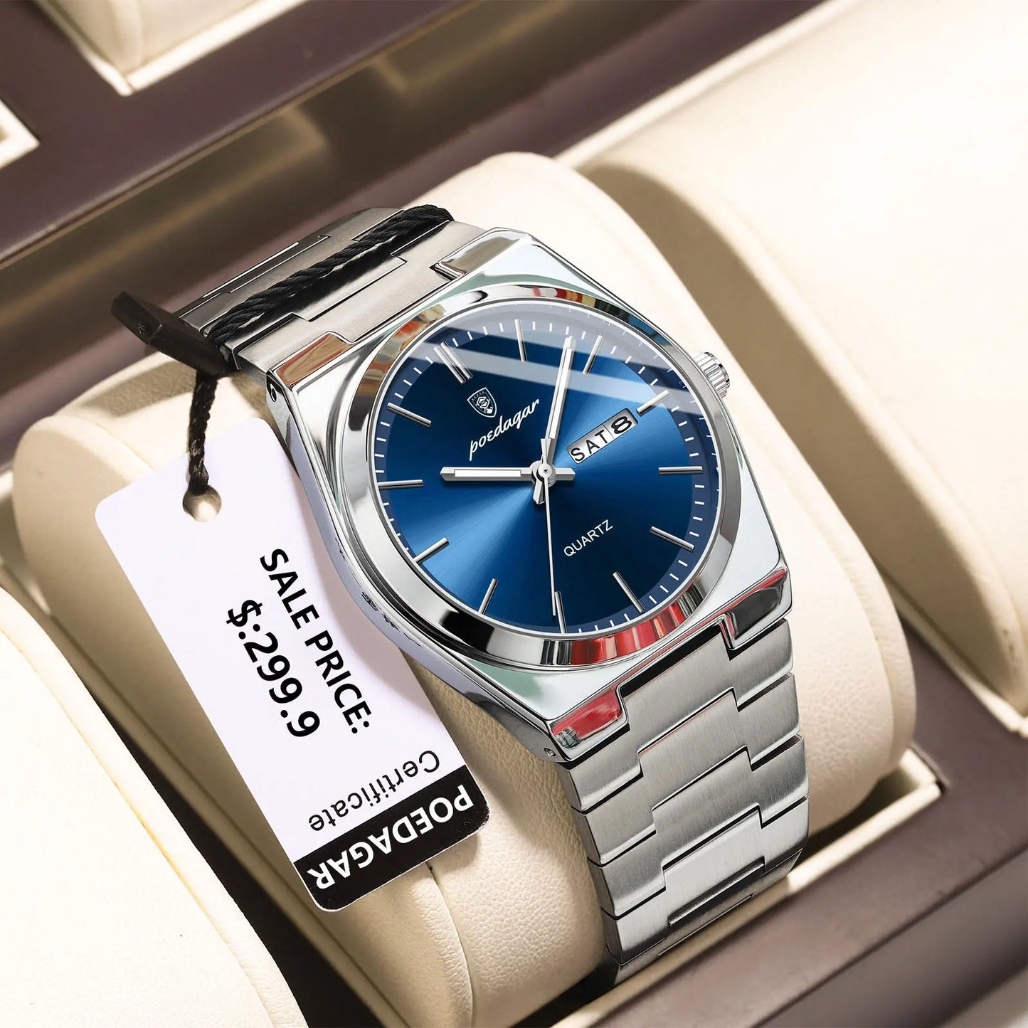 POEDAGAR Luxury Watch For Man Waterproof Luminous Date Week Stainless Package Included:
1 x POEDAGAR Clock
1 x POEDAGAR Box
1 x Watchband adjust tool
1 x Watch wipe
1 x Warranty card
After-Sales Service:
If you have any questMan Waterproof Luminous Date Week Stainless Steel Men Watch Casual Quartz Men'