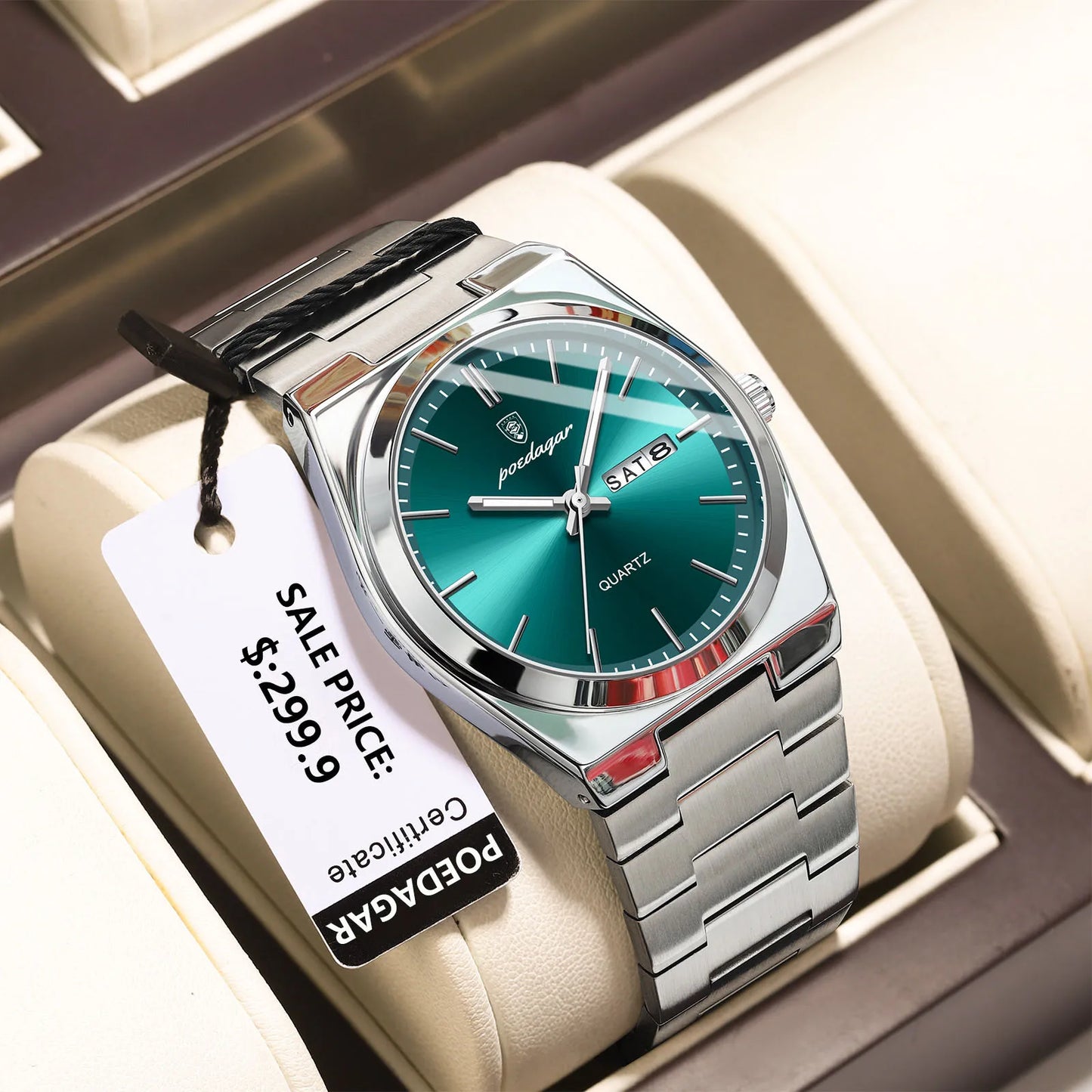 POEDAGAR Luxury Watch For Man Waterproof Luminous Date Week Stainless Package Included:
1 x POEDAGAR Clock
1 x POEDAGAR Box
1 x Watchband adjust tool
1 x Watch wipe
1 x Warranty card
After-Sales Service:
If you have any questMan Waterproof Luminous Date Week Stainless Steel Men Watch Casual Quartz Men'