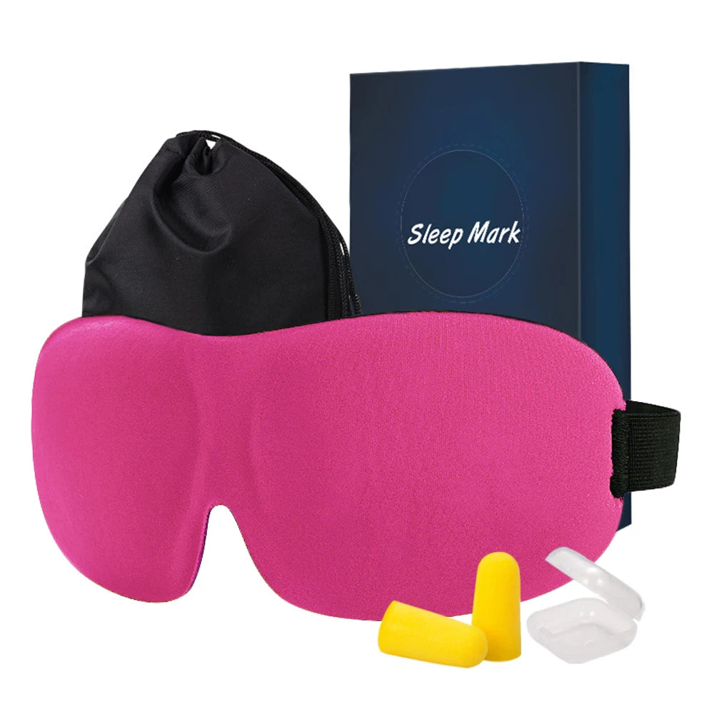 3D Sleep Mask Blindfold Sleeping Aid Eyepatch Eye Cover Sleep Patches Eyeshade Breathable Face Mask Eyemask Health Care for Rest