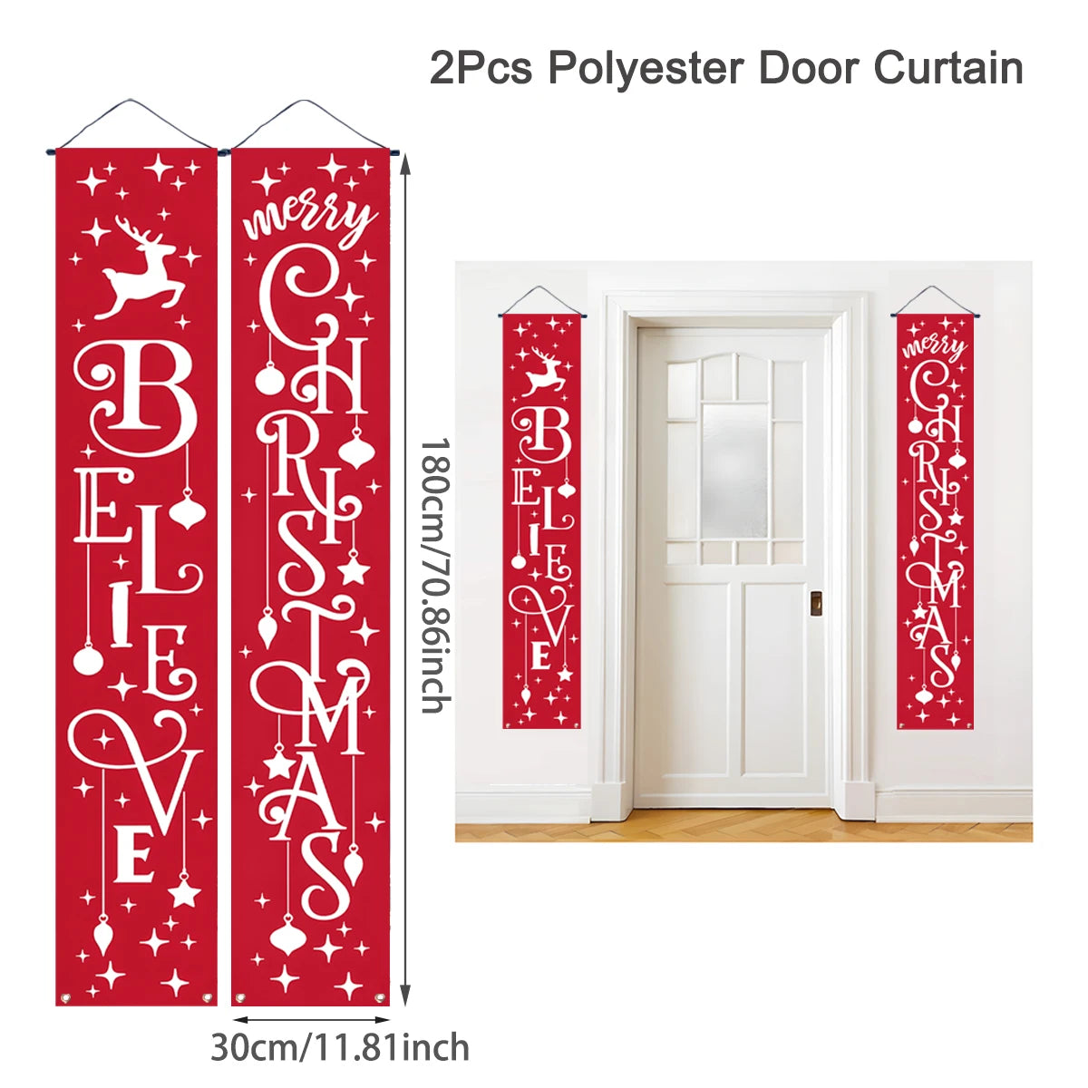 Merry Christmas Door Banner Decoration 2024 Christmas Decor for Home XMerry Christmas Door Banner Decoration 2024 Christmas Decor