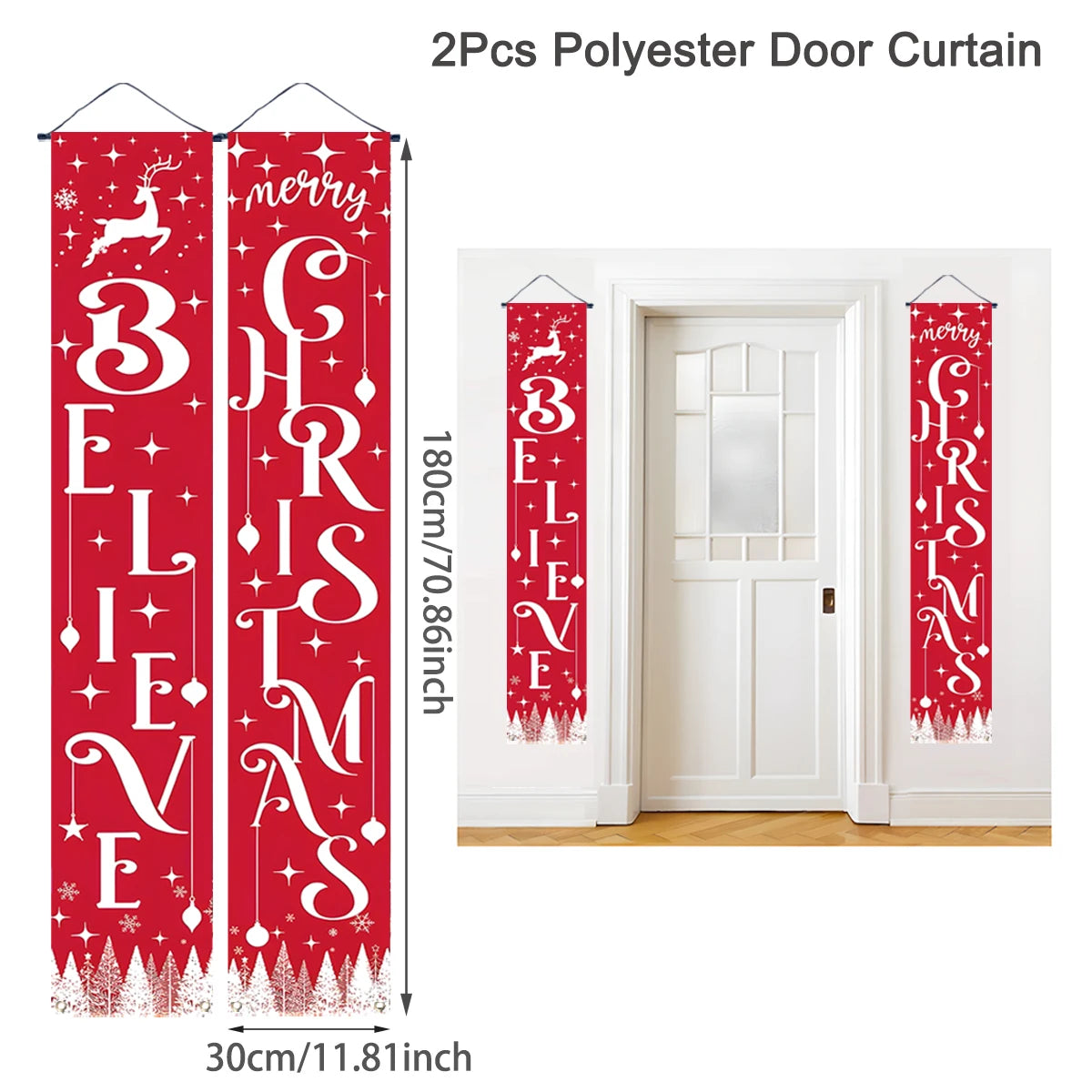 Merry Christmas Door Banner Decoration 2024 Christmas Decor for Home XMerry Christmas Door Banner Decoration 2024 Christmas Decor