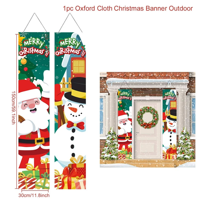 Merry Christmas Door Banner Decoration 2024 Christmas Decor for Home XMerry Christmas Door Banner Decoration 2024 Christmas Decor