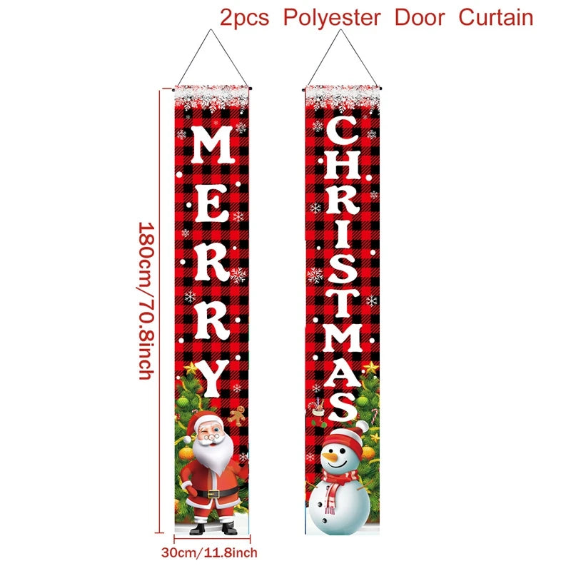 Merry Christmas Door Banner Decoration 2024 Christmas Decor for Home XMerry Christmas Door Banner Decoration 2024 Christmas Decor