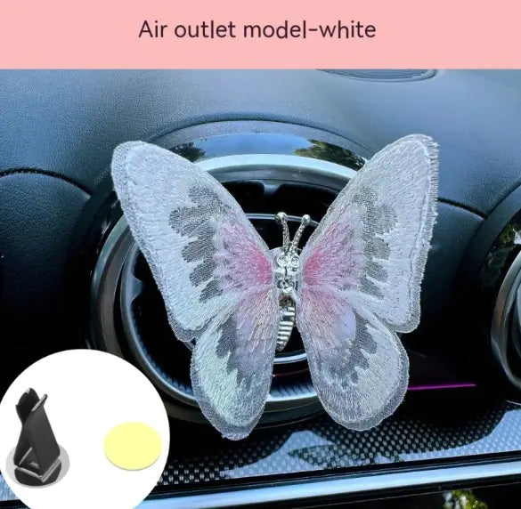Moving Embroidery Butterfly Car Accessories### Product Description: Moving Embroidery Butterfly Center Console Air Outlet Decoration – Healing Series Car Accessories**Overview:**Transform your vehicle’s interMoving Embroidery Butterfly Car Accessories