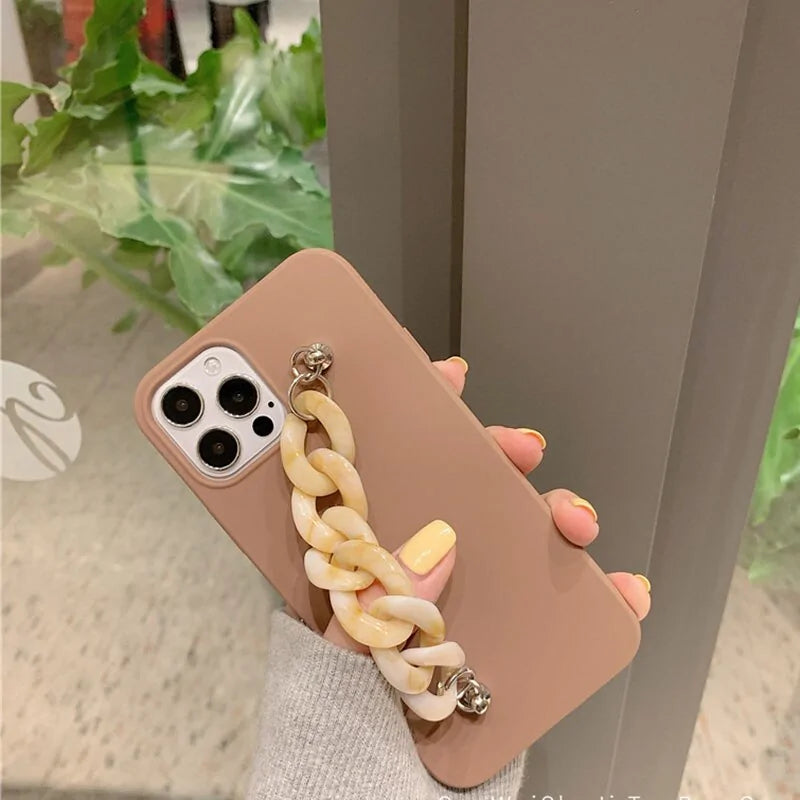 Marble Stone Wrist Chain Cases for iPhoneElegant Protection, Timeless StyleElevate your iPhone with Marble Stone Wrist Chain Cases. Combining luxurious marble aesthetics with a practical wrist chain, these Marble Stone Wrist Chain Cases