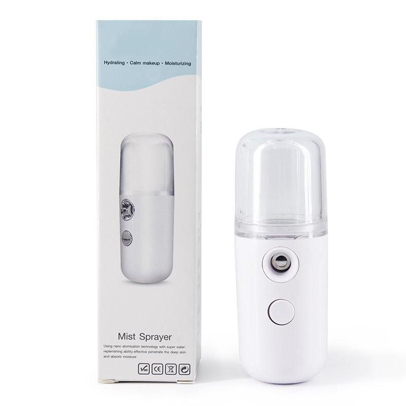 Nano Mist Facial Sprayer Beauty Instrument USB Face Steamer MoisturiziDescription:
100% new high qualityIt can be used to keep the face, body, antistatic and moisturizing.The liquid in the water tank becomes a -level mist that is more Nano Mist Facial Sprayer Beauty Instrument USB Face Steamer Moisturizing Beauty
