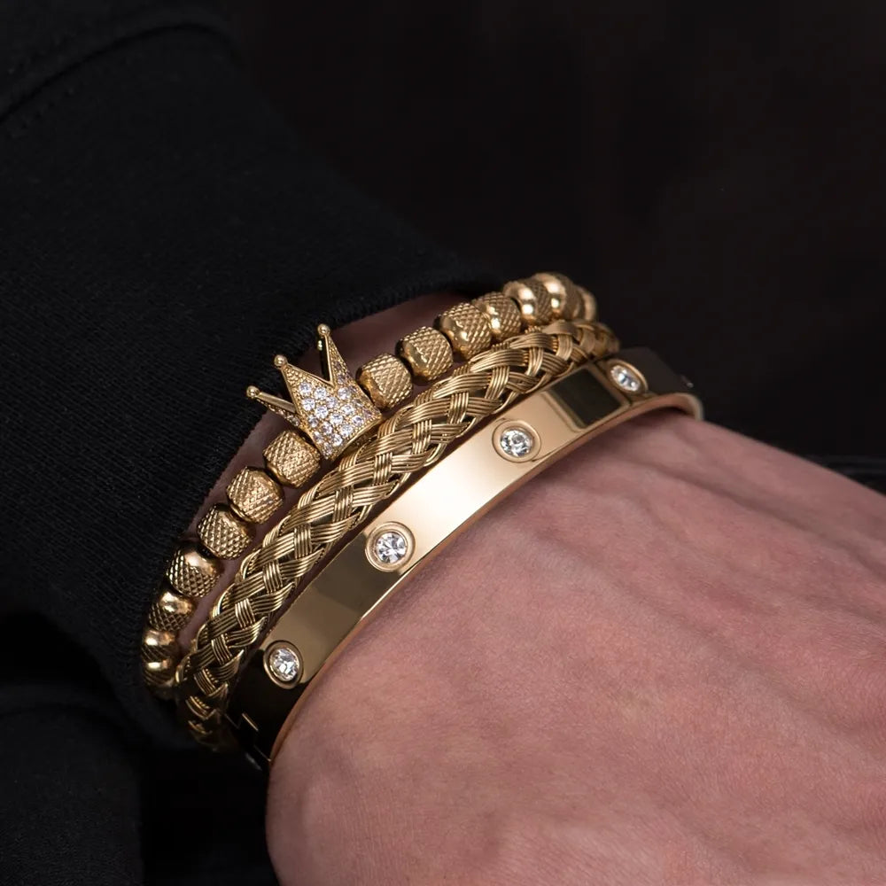Diamond Roman BraceletsUnveil the epitome of elegance with our Stainless Steel Bracelets. For those in pursuit of the zenith of luxury and style, our selection of stainless steel braceletsDiamond Roman Bracelets