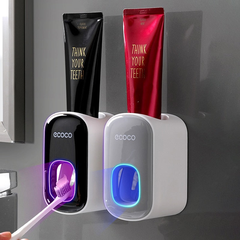 Wall Mount Automatic Toothpaste DispenserIntroducing the ECOCO Automatic Toothpaste Dispenser and Toothbrush Holder â the ultimate bathroom accessory for a hassle-free and organized oral care routine. ThiWall Mount Automatic Toothpaste Dispenser