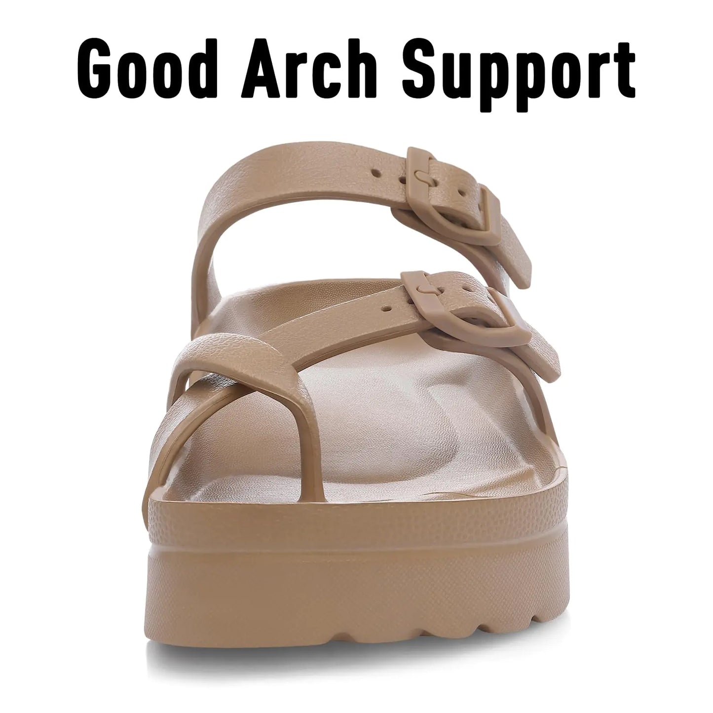 Women's Platform Sandals with Arch Support Comfortable Foam Slides LigWomen's Platform Sandals with Arch Support Comfortable Foam Slides Lightweight Thick Soles | Adjustable Buckle | Ultra Cushion
Product DetailsArch Support Comfortable Foam Slides Lightweight Thick Soles